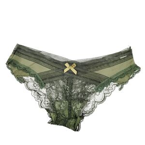 2/$20 Brand New Green Transparent Lace Panties Underwear Size: M